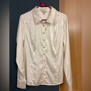 Guess Women's cream Button-Up Blouse size large